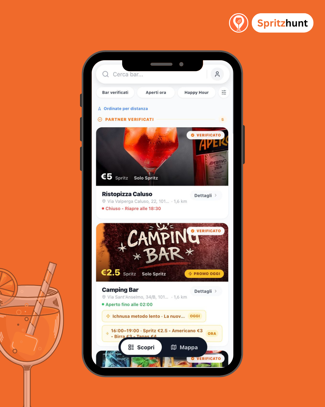 SpritzHunt — mappa interattiva dei bar a Torino